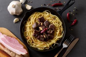 ニンニクカットステーキのペペロンチーノ Garlic Cut Steak Peperoncino