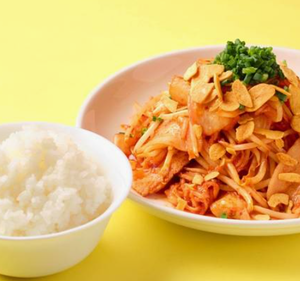 ガーリック豚キムチご飯付き 小盛