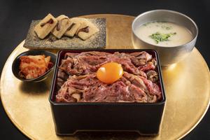 <定食>(卵黄入り)割りしたで作る黒毛和牛丼 和牛とごはん大盛  #2