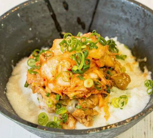 【ピリ辛】鶏キムチ出汁とろろ丼【Spicy】chicken kimchi soup stock tororo bowl