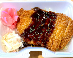 ● 【計500gOVER！】手作りロースかつ ライスセット ※ ソース別盛り
