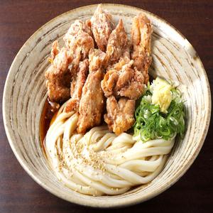 【menu限定】(冷)痺れ旨辛黒酢の山盛りザンギうどん