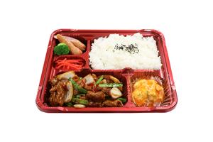 ホルモン炒め弁当