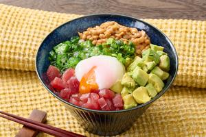 【栄養満点】アボカド納豆まぐろ丼 Avocado Natto Tuna Neba-Don