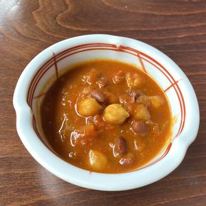 小豆とひよこ豆のトマトカレー