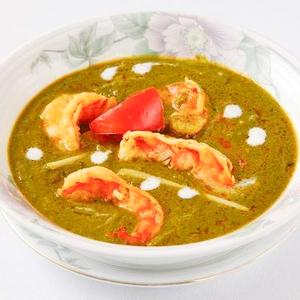 ほうれん草とエビカレー Spinach and Shrimp Curry