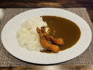 手作りエビフライカレー