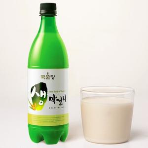 【アルコール】[麹醇堂] クッスンダン 生マッコリ / 750ml 発酵酒 韓国お酒 伝統酒 (冷蔵)