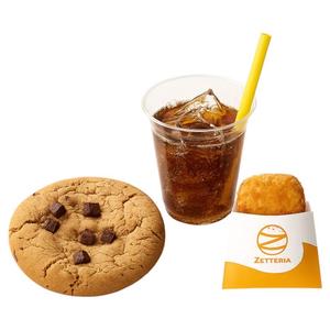 ゼッテリア ZETTERIA 【モーニングセット】チョコチャンククッキー（プレーン） Choco Chip Cookie (Plain) Set