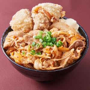 旨辛豚キムチ丼 300(唐揚2)