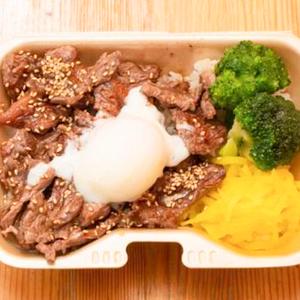 温泉たまごハラミと米 Soft-Boiled Egg harmi and rice