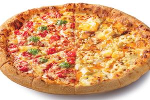 ピザハット 【50%OFF】ピザハット・マルゲリータ/とろける4種チーズのフォルマッジ (ハーフ＆ハーフMサイズ)