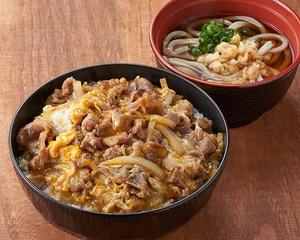牛とじ丼とミニうどん(温)