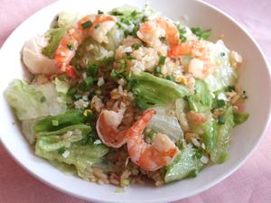 エビレタスチャーハン Shrimp and Lettuce Fried Rice