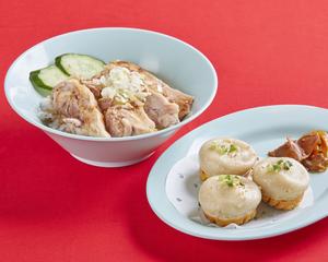 ダパイダン105 小龍包(3個)+海南鶏飯(ハイナンチーハン)