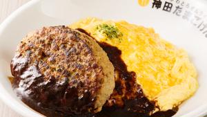 ハヤシ＆ハンバーグオム Hashed Beef Sauce Hamburger Omelette rice