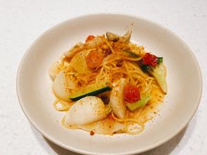農園野菜のからすみペペロンチーノ