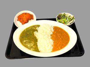 カレー食べ比べセットB    Double curry with rice