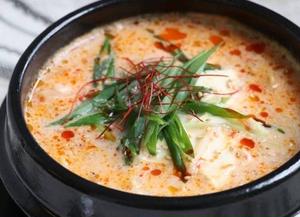 当店大人気！！まろやか豆乳スンドゥブ soymilk sundubu