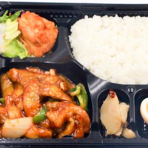 ナスのオイス夕ーソース弁当