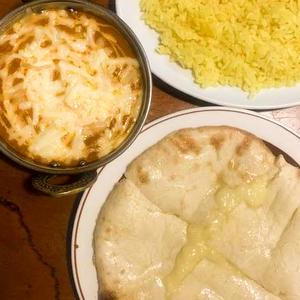 キーマチーズ カレーナン セット cheesekeema naan set
