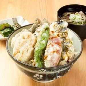 野菜天丼+ミニそば