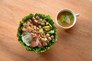 【美肌効果】サーモンリッチサラダボウル＆ヘルシー野菜スープセット