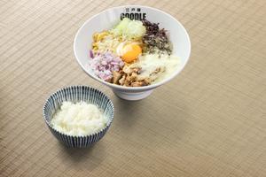 チーズカレー煮干混ぜそば＆白ごはんセット