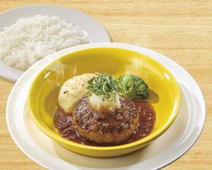 ビーフ100%大葉おろしの粗挽き肉厚ステーキ風ハンバーグ弁当