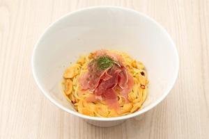 生ハムのペペロンチーノ
