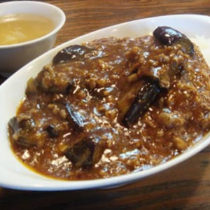 麻婆茄子丼