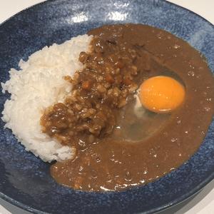 ご褒美月見カレーライス