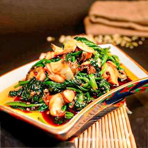 爽口菠菜螺片,ほうれん草とサザエの和え物,Spinach and Whelk Salad