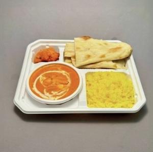 【Bセット弁当】カレー、ライス、ナン、タンドリーチキン骨なし