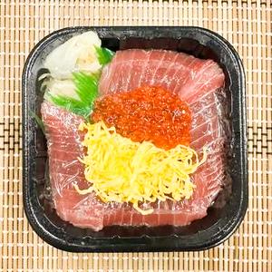 丼丸 まぐろイクラ丼 Tuna and Salmon Roe Rice Bowl