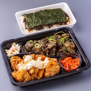 チキン南蛮×鶏の炭火焼のり弁当 Nanban Chicken x Chicken Charcoal Grilled Nori Seaweed Bento Box