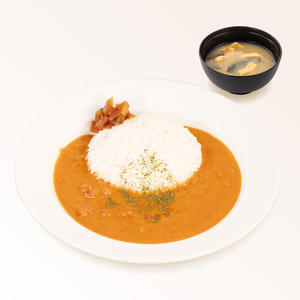 クリームバターカレー(味噌汁付)