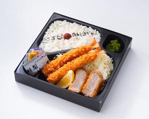 ヒレかつと海老弁当