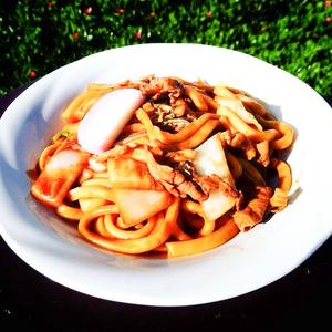 赤味噌焼うどん
