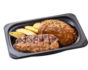 (おかず)みすじステーキ約100g＆ハンバーグ
