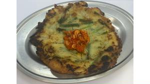 【ハーフサイズ】ニラチヂミ(4枚入り)(Half size Chive Pancake)