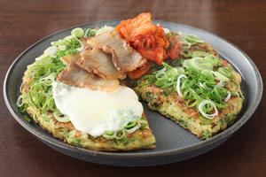 旨辛まろやか！豚キムチチーズねぎ焼き