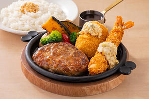 ハンバーグ＆エビフライカニクリームコロッケ弁当