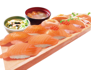 サーモンづくしセット(1人前) Salmon Sushi Combo (1 serving)