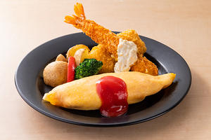 特製オムライス&エビフライカニクリームコロッケ