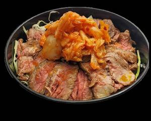 【キムチ】プレミアムローストビーフ丼 小盛り(肉80gごはん150g青ネギ40g)