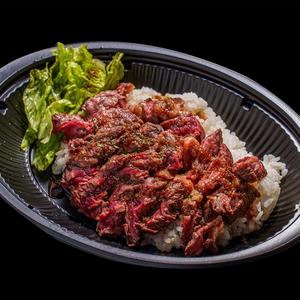 肉120gリブロースステーキ丼 |120g Grass-fed beef rib eye rice bowl
