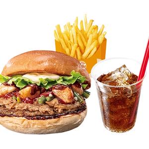 【セット】ニンニク牛カルビバーガー Garlic Beef Rib Burger Set