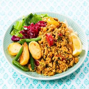 【ドライカレー風】ガパオライス Dry Curry Style Gapao Rice