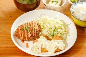 チキン南蛮メンチ定食